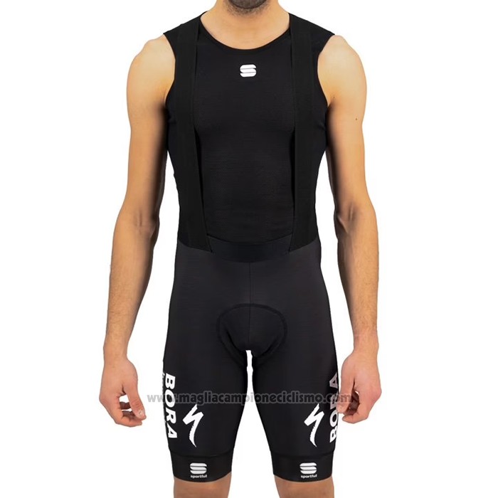 2021 Abbigliamento Ciclismo Bora-Hansgrone Verde Manica Corta e Salopette